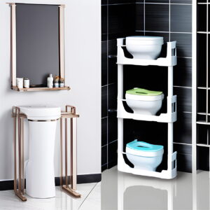 Create a product image for 3 LAYER TOILET RACK