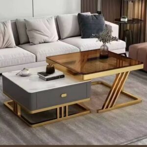 Marble and Glass Center Table