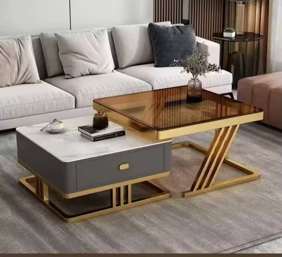 Marble and Glass Center Table