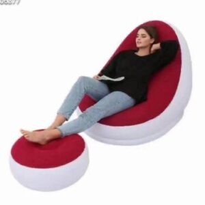 Inflatable Lounge Chair with Ottoman