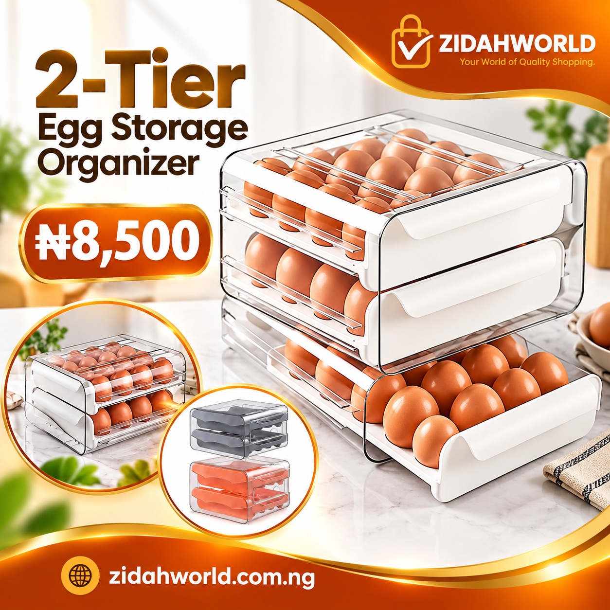 2 Tier Egg Storage Organizer Flyer