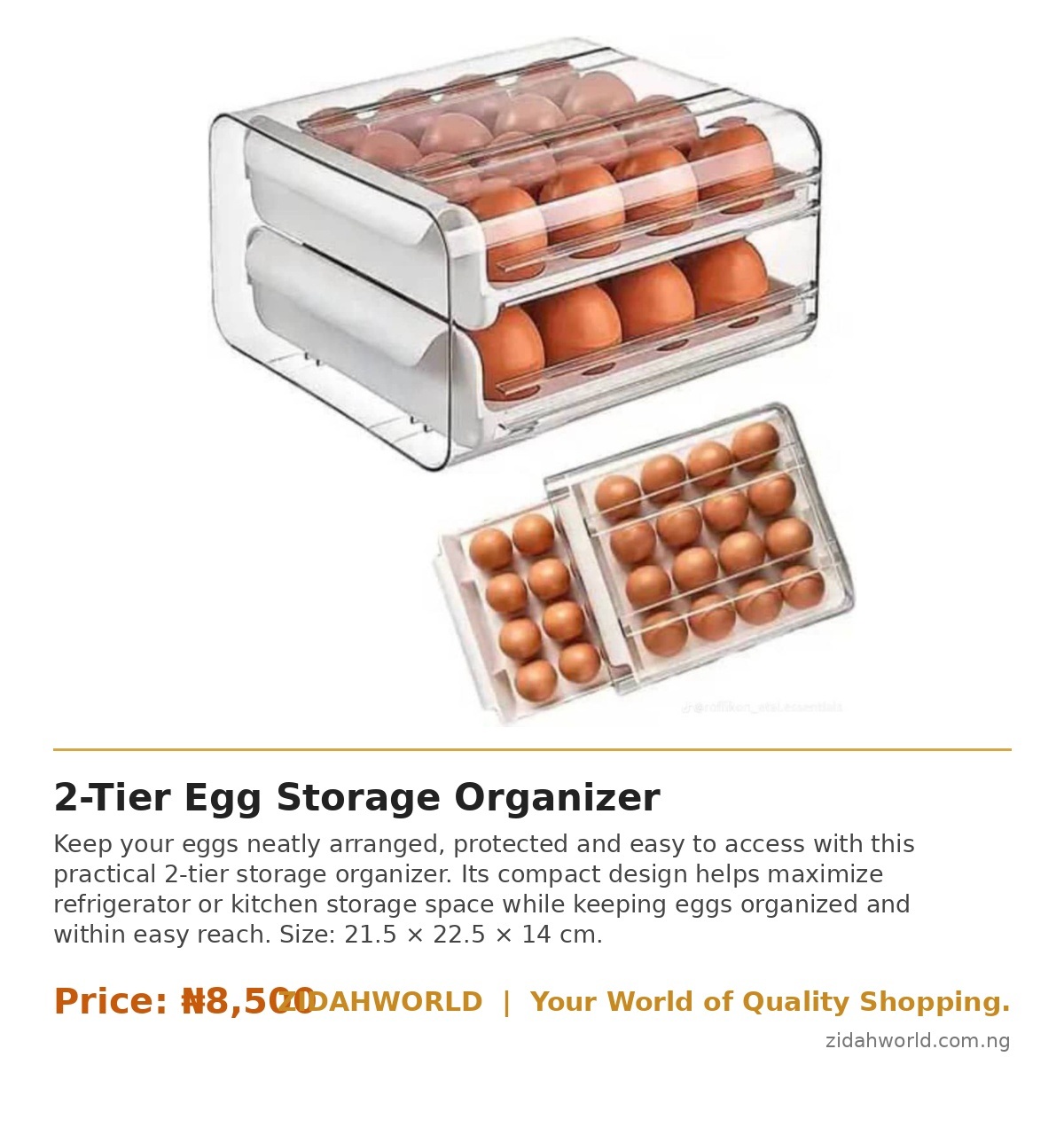 2 Tier Egg Storage Organizer