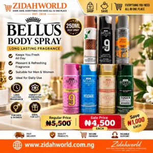 Bellus Body Spray 250ml