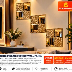 Exotic Mosaic Mirror Wall Panel
