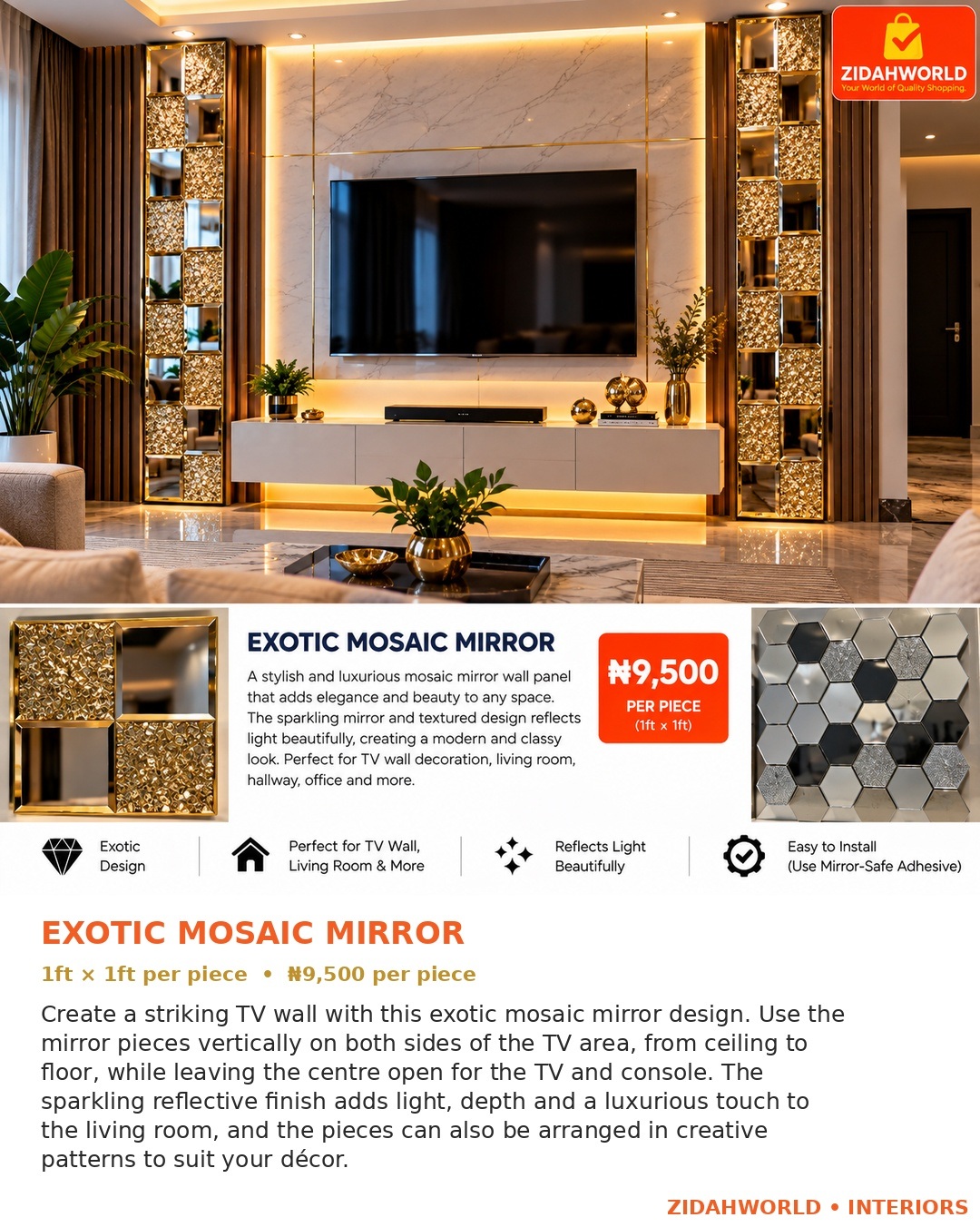 Exotic Mosaic TV Wall Narration
