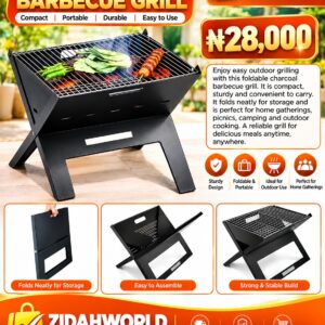 Foldable Charcoal Barbecue Grill