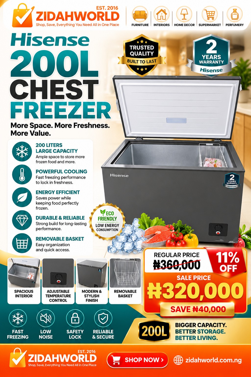 Hisense 200L Chest Freezer