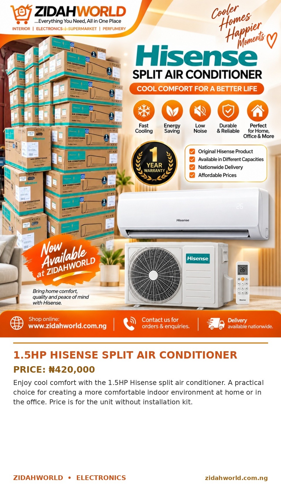 Hisense Split Air Conditioner