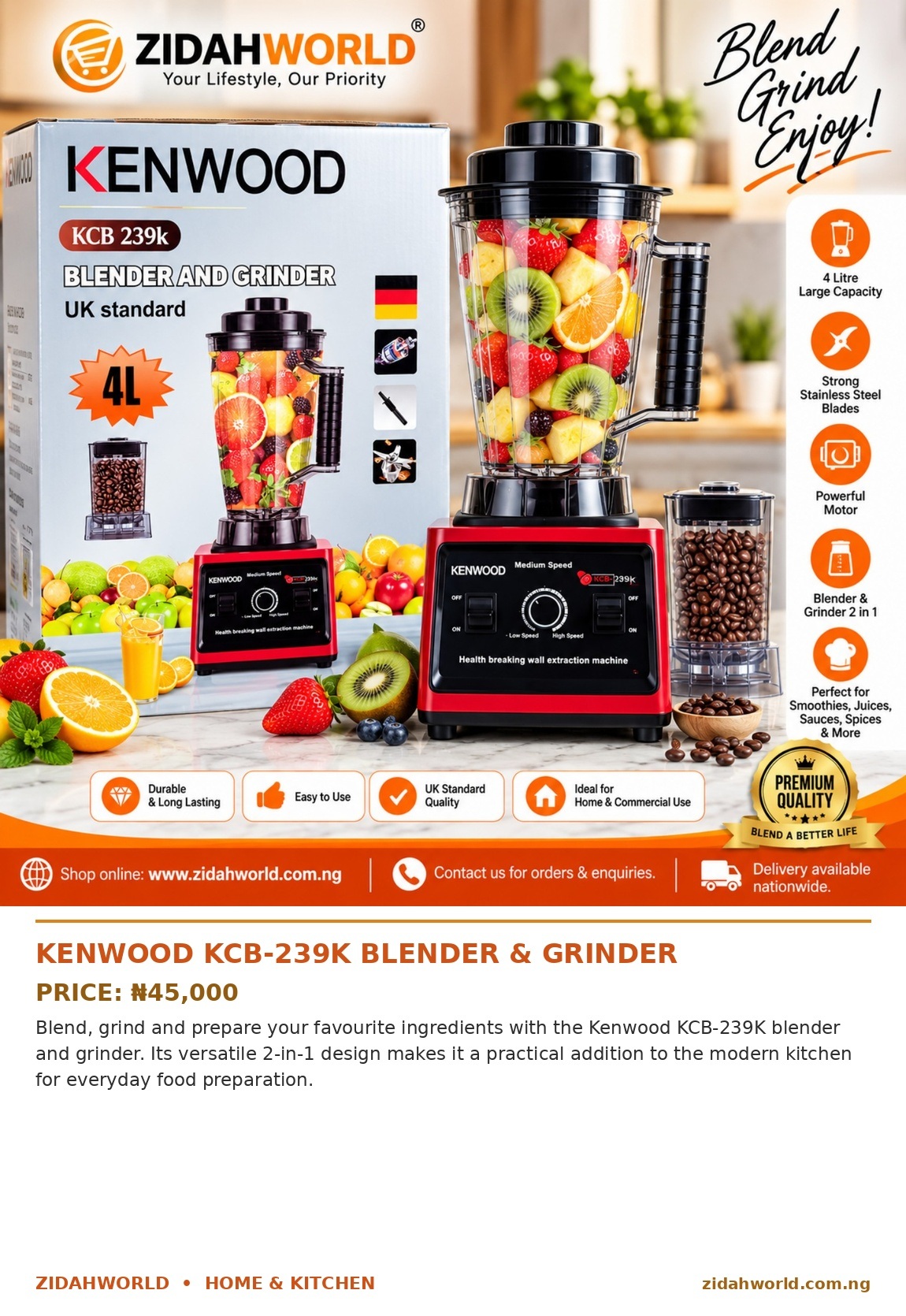 Kenwood Blender and Grinder