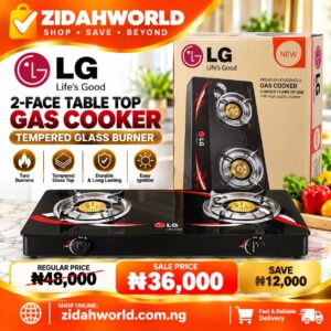 LG 2-Face Tabletop Gas Cooker - Tempered Glass