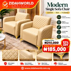 Modern Single Sofa Chair Cream