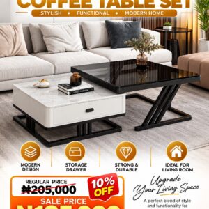Modern Nesting Coffee Table Set