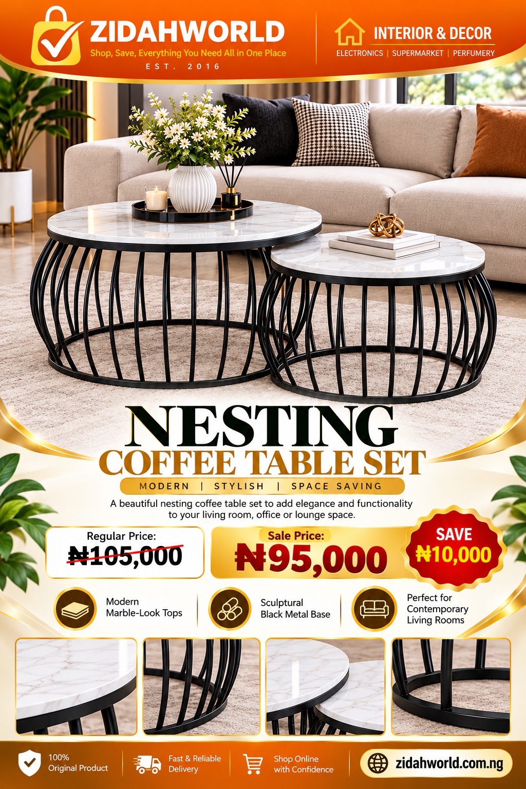 Nesting Coffee Table Set