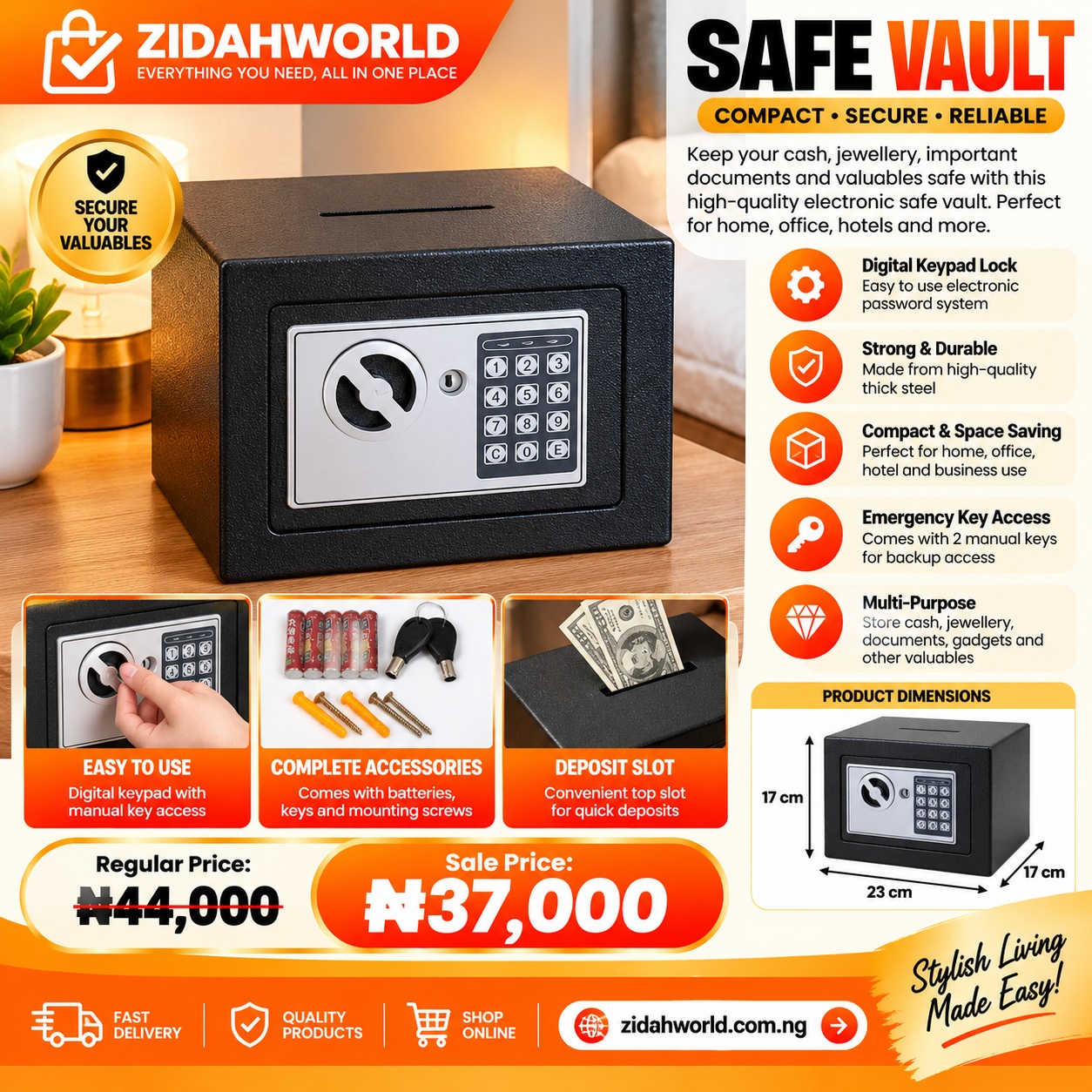 Safe Vault Digital Security Box