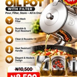 Stainless Steel Oil Pot With Filter