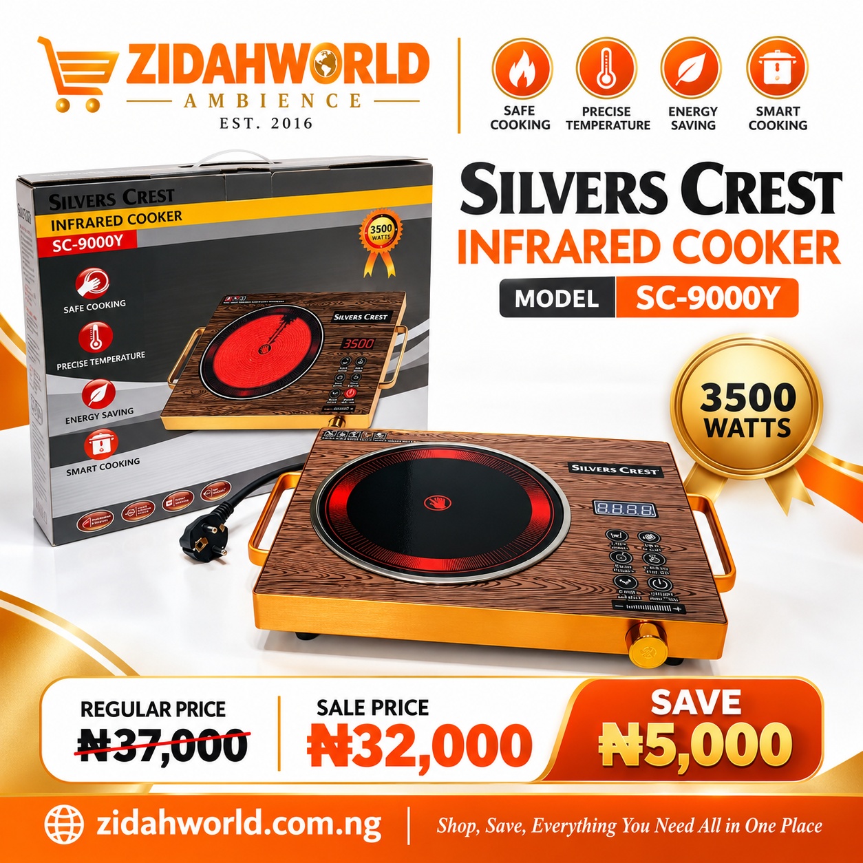 Silvers Crest Infrared Cooker SC-9000Y