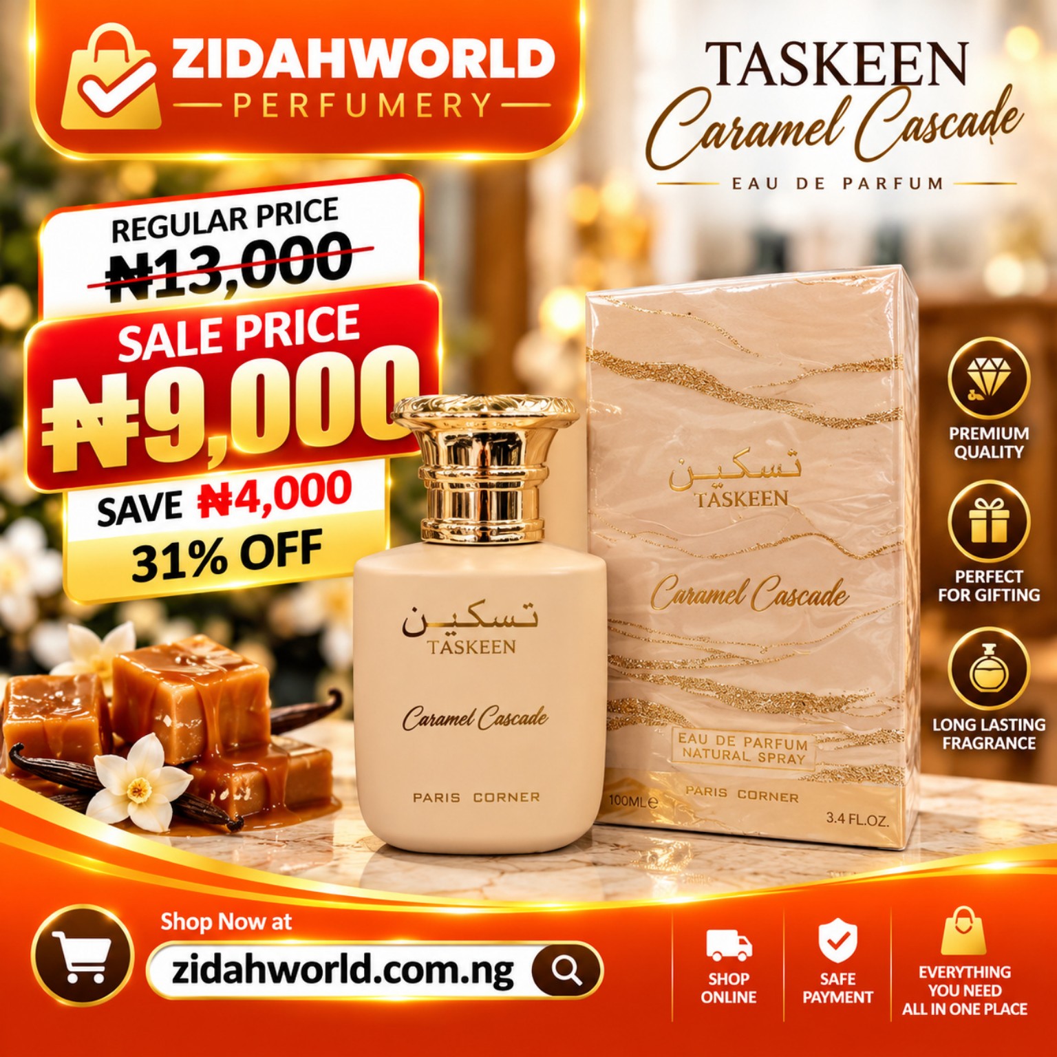 Taskeen Caramel Cascade Eau de Parfum