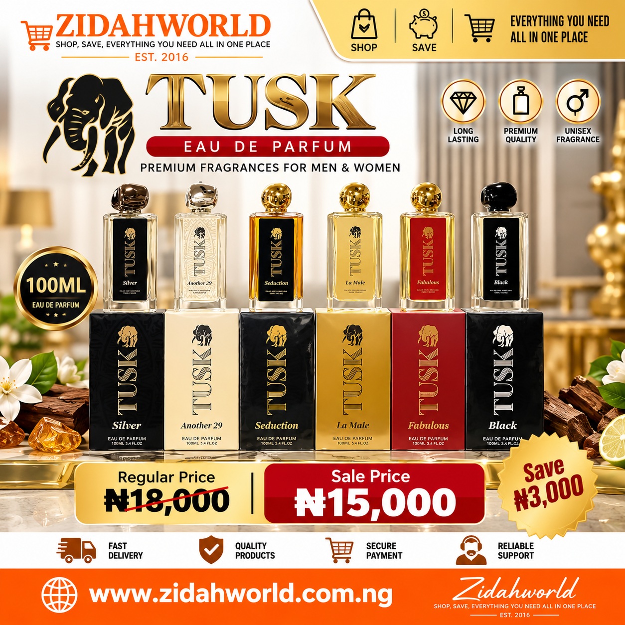TUSK Eau de Parfum – Assorted Fragrances