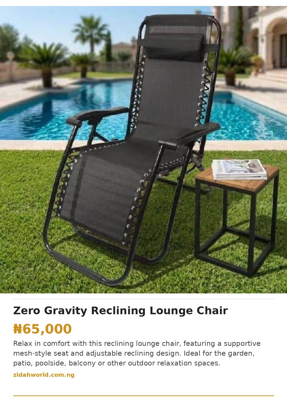 Zero Gravity Reclining Lounge Chair