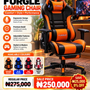 Original Furgle Gaming Chair - Orange & Black