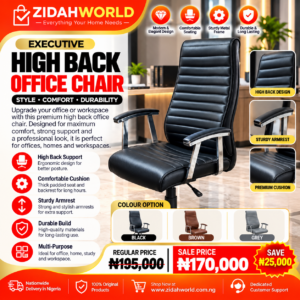 Executive High Back Office Chair - Black