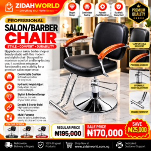 Professional Salon/Barber Chair - Black
